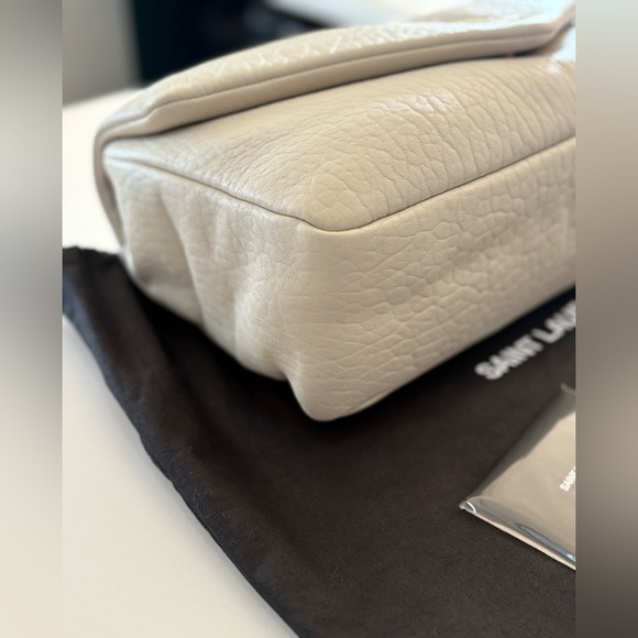 YVES SAINT LAURENT YSL LARGE CALYPSO LEATHER BAG CREMA SOFT NEW - Picture 11 of 16